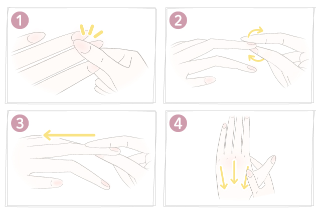 手の血管浮き改善マッサージ