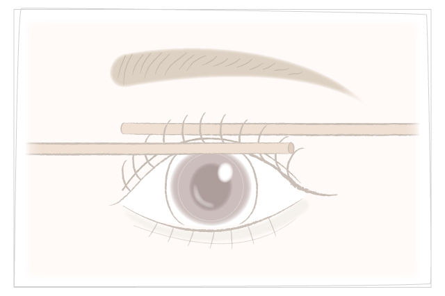 韓国メイク　まつ毛　竹串