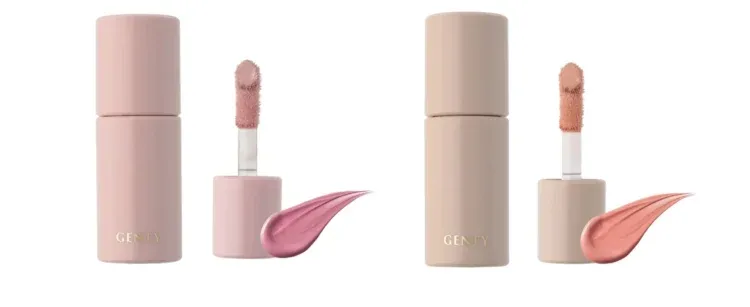 2つのリップグロス製品のクローズアップ