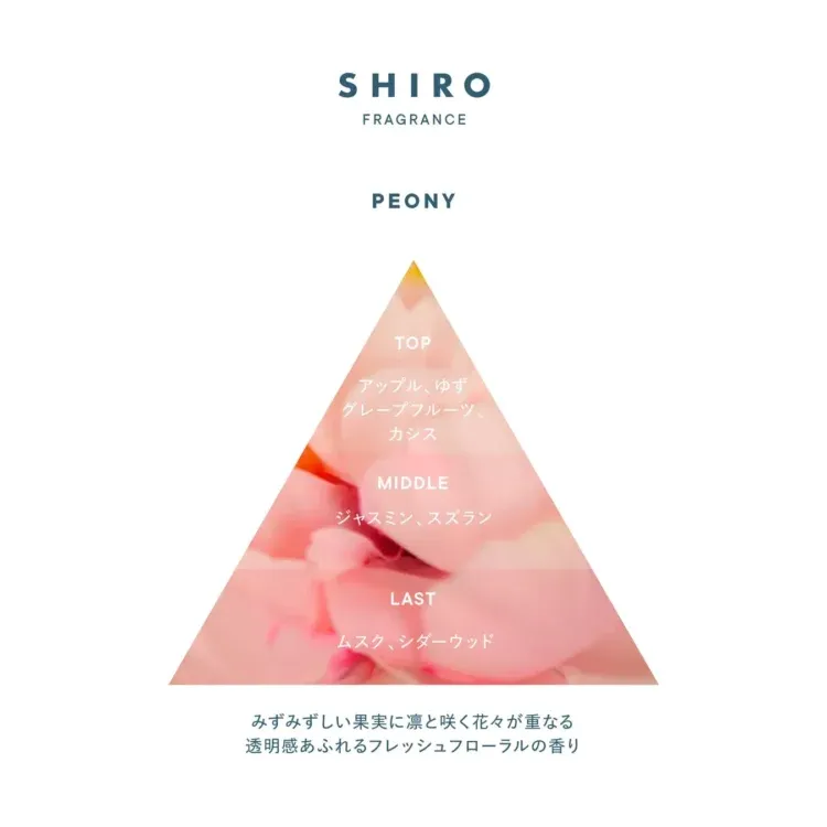 SHIRO FRAGRANCE PEONY CHART